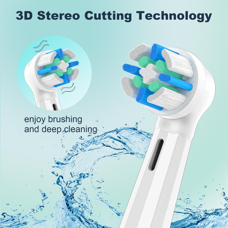 Replacement Toothbrush Heads Compatible with Oral B iO Series 2/3/4/5/6/7/8/9/10 Electric Toothbrush,Round Brush Heads for Gentle Gum Care & Deep Cleaning,White