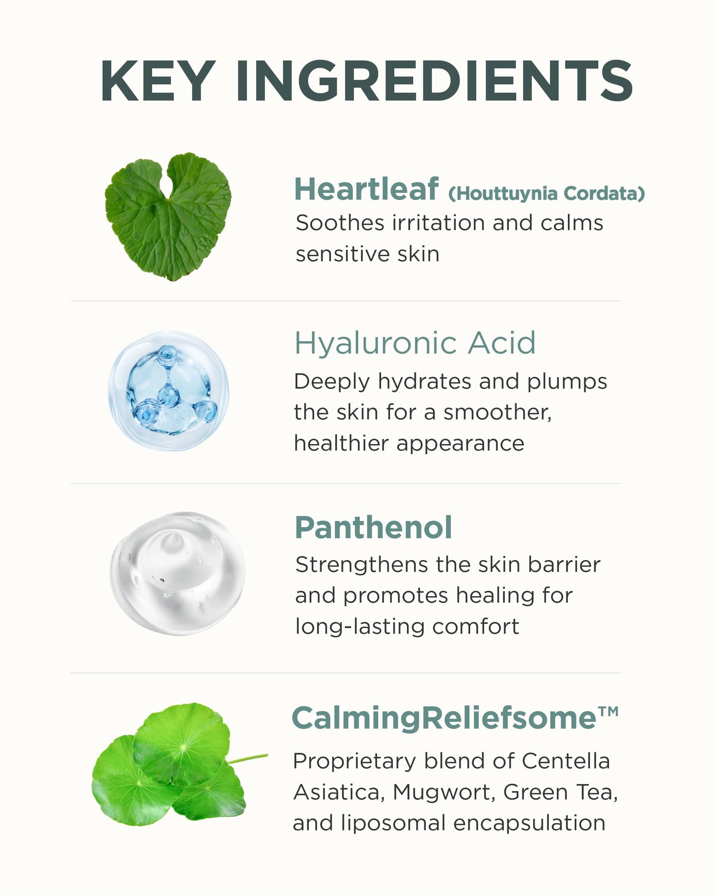 OURWHY Heartleaf Hydra Calming Serum (1.35fl oz) - Soothing & Hydrating Serum for Sensitive Skin. With Heartleaf Extract, Hyaluronic Acid & Panthenol