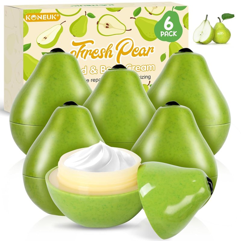 Moisturizing Hand Cream Gift Set - 6 Pack Bulk Lotion for Dry Cracked Hands | Perfect for Baby Showers, Teacher Appreciation, Birthdays, Bridal Showers - 1.06 Oz (Pear)