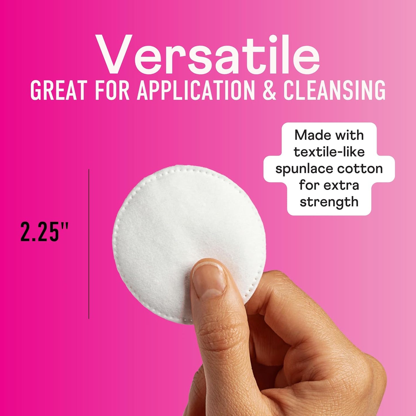 Swisspers Cotton Rounds - Hypoallergenic Dual-Sided Makeup Removal Pads | 100% Pure Chlorine-Free Cotton, 100 Pads (Pack of 6)