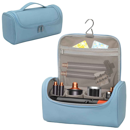 Haroranax Portable Travel Case for Dyson Airwrap Multifunction Curling Iron And Accessories, Travel Bag With Hook, Stores All Models Of Curling Irons And Accessories (Sky blue)