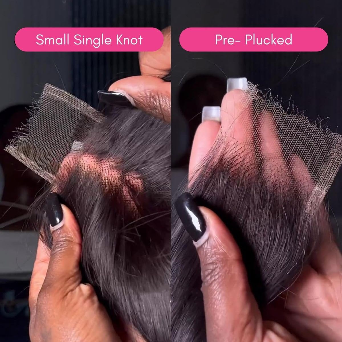 SKINLIKE Real HD Swiss Lace Closure Human Hair 2x6 Lace Closure with Clean Hairline Much More Density Full Cuticle Aligned Brazilian Human Hair Body Wave Style (14inch, HD BW 2x6 lace closure)