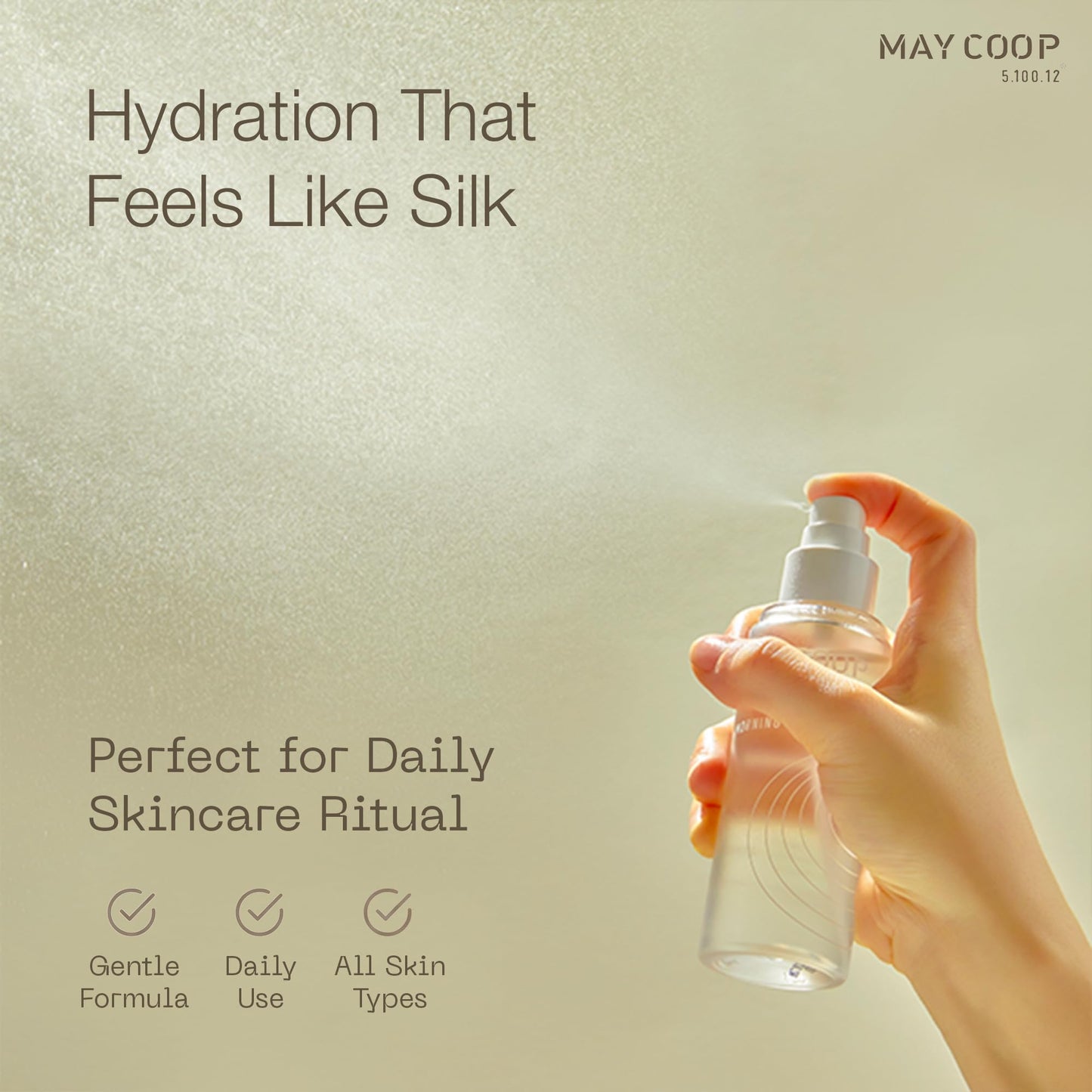 MAY COOP Raw Morning Dew Face Mist | Korean Hydrating Mist with Maple Water & Hyaluronic Acid, Lightweight Facial Spray for Refreshing Daily Care, Suitable for Sensitive Skin, 2.71 fl oz
