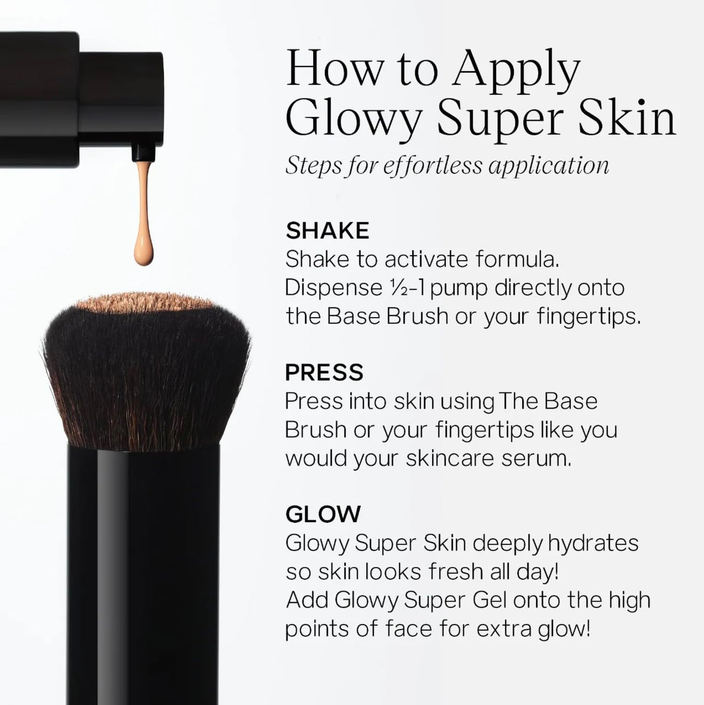 Saie Glowy Super Skin Tint Liquid Foundation - Weightless + Dewy Foundation with Lightweight Medium Coverage - Hydrating Face Makeup + Skin Care Serum Hybrid with Hyaluronic Acid - Shade 8 (1.01 oz)