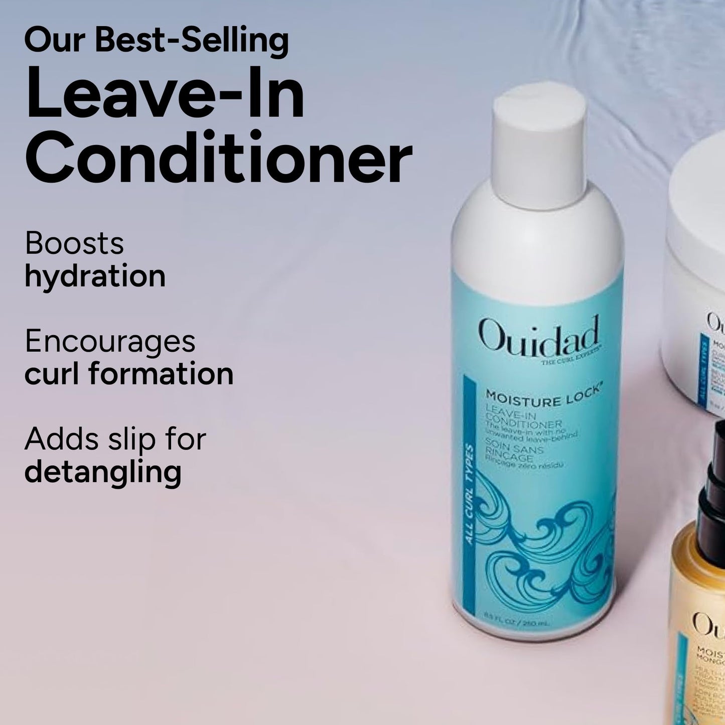 Ouidad Advanced Climate Control Heat & Humidity Styling Kit, Anti Frizz Curly Hair Products to Lock in Moisture & Block Humidity, Flexible, Long-Lasting Hold, No Parabens & Sulfates