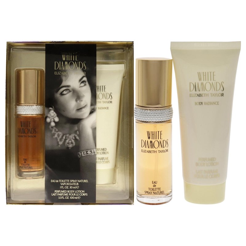 Elizabeth Taylor White Diamond Elizabeth Taylor White Diamonds 1oz EDT Spray,3.3oz Body Lotion Women 2 Pc Gift Set