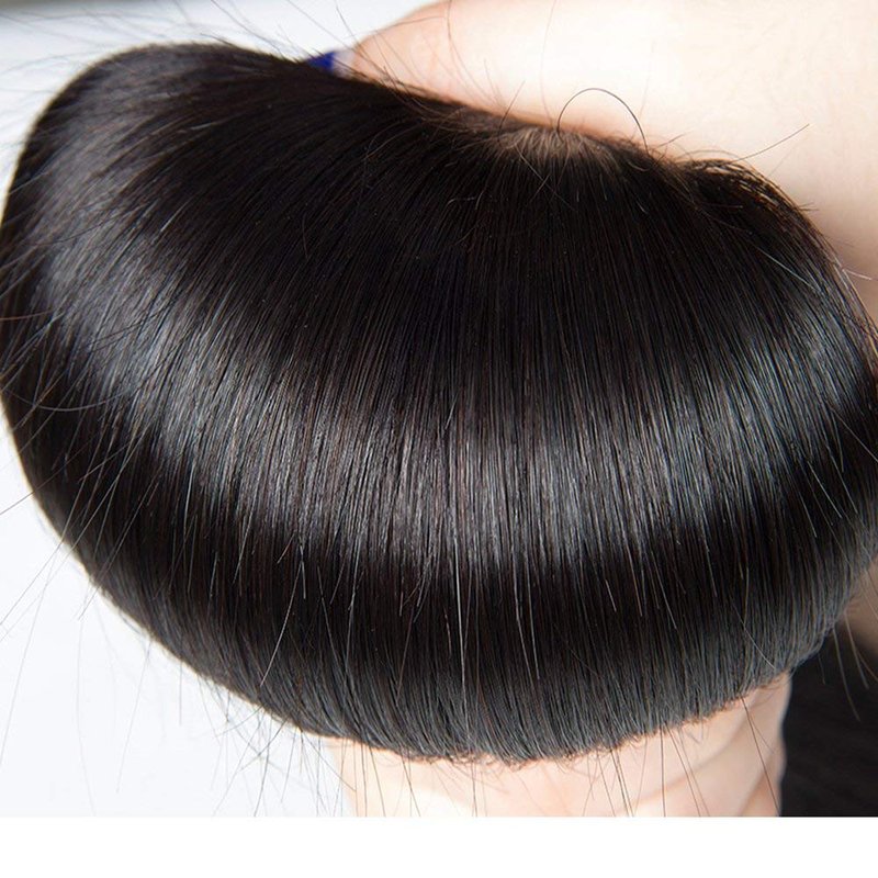 Straight Bundles Human Hair 12 12 12 Inch 100% Unprocessed Brazilian Trippy Virgin Weave Bundles Human Hair for Women Remy Straight Hair Extensions Natural Black Raw Weft
