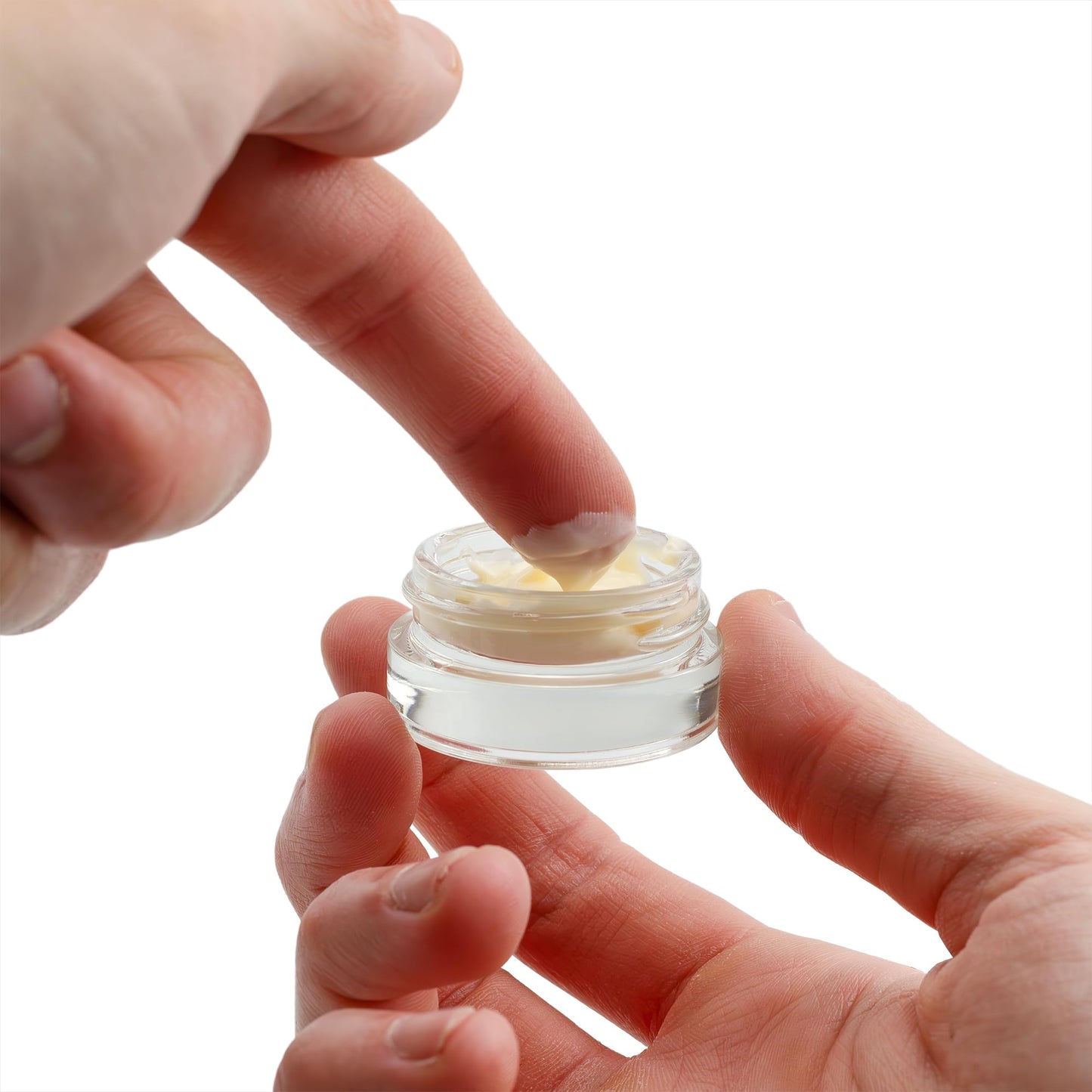 Cornucopia Brands 7-Milliliter Glass Lip Balm Jars (24-Pack).25-Ounce Thick-Walled Containers (7ml Clear with Black Metal Lids)