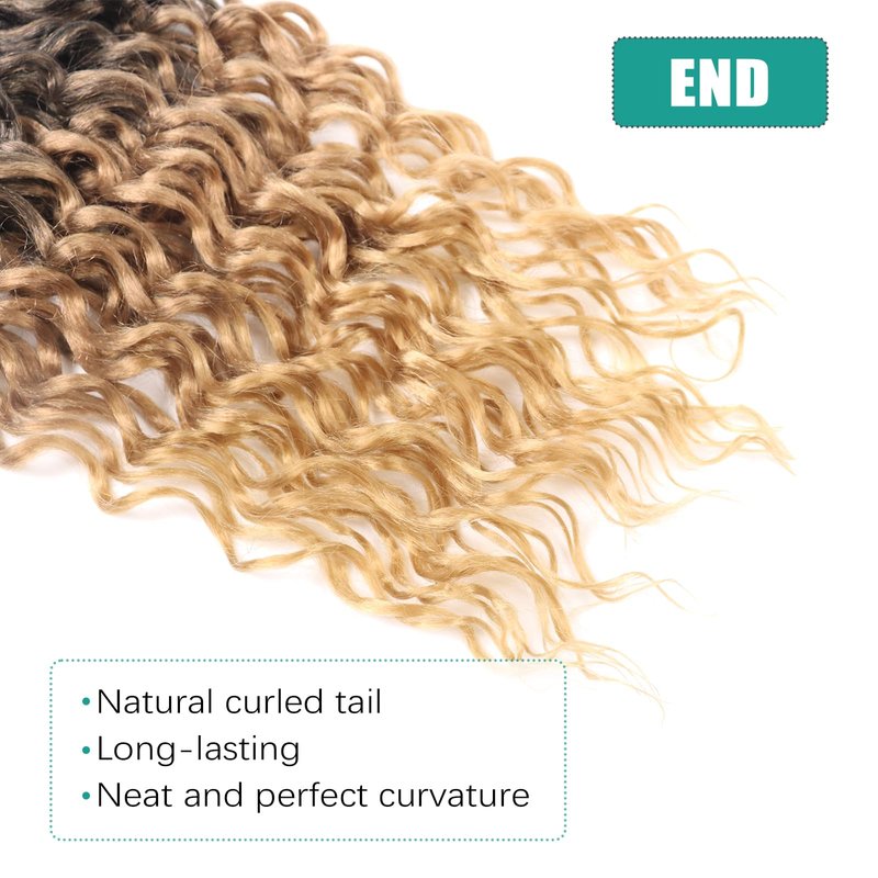 Faux Locs Crochet Hair 14 Inch Pre Looped Goddess Locs Crochet Hair 8 Packs Short Soft Faux Locs Crochet Hair Deep Wave Crochet Hair with Curly Ends Hair Extensions (14 Inch, T27)