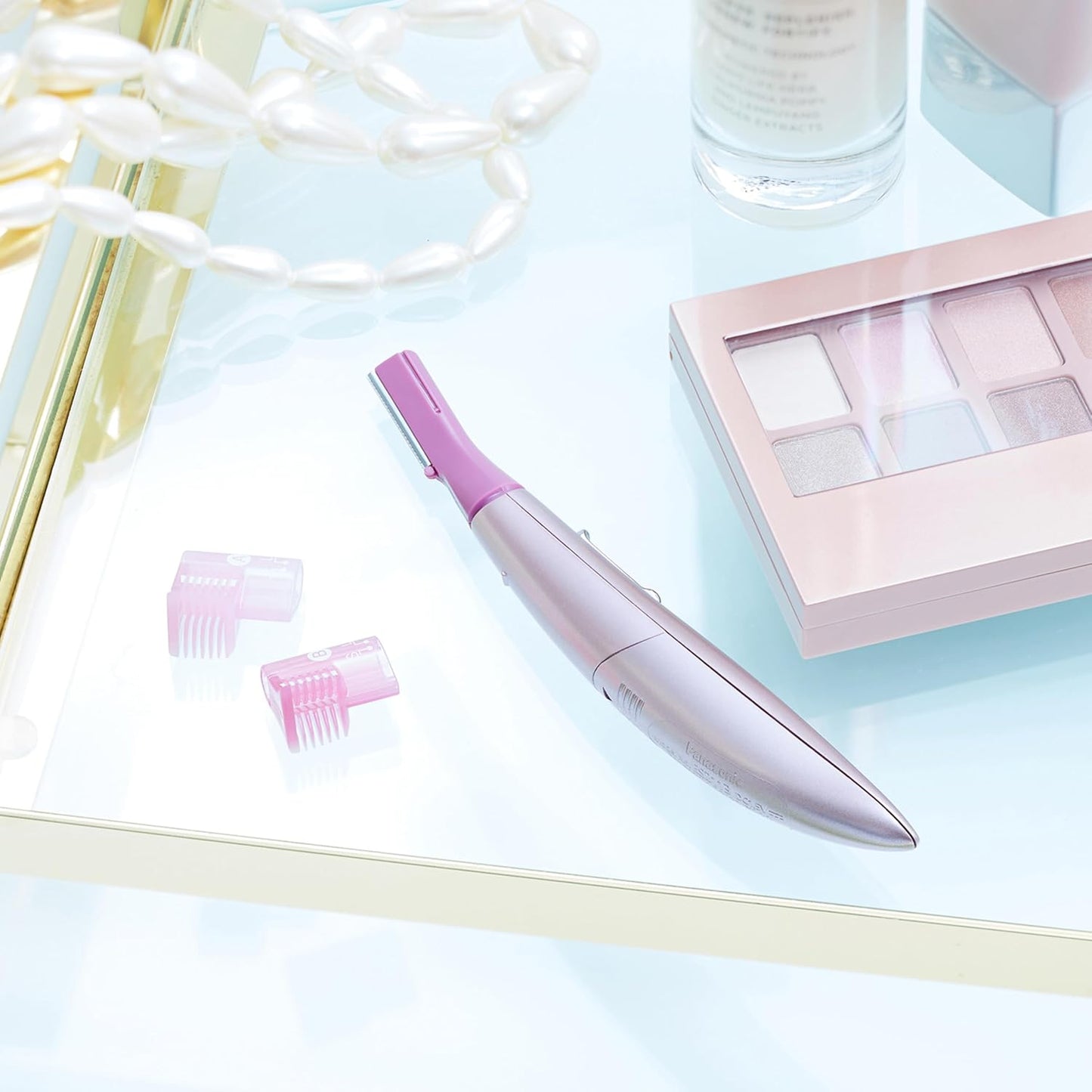 Panasonic Women's Facial Hair Remover - Eyebrow Trimmer with Pivoting Head & 2 Gentle Blades | Battery-Operated, Compact Design
