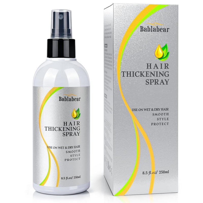 Hair Thickening & Volumizing Spray for Fine Thin Hair - Instant Volume & Fullness | Safe for Color Treated Hair - 250ml / 8.5 Fl Oz