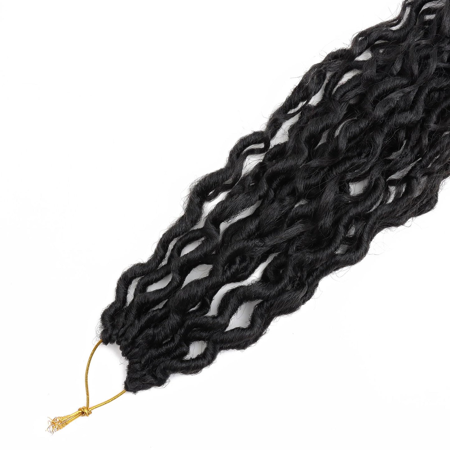 LMZIM 24 inch Goddess Locs Crochet Hair 8 Packs Faux Locs Crochet Hair for Black Women Pre Looped River Locs Crochet Hair with Curly Ends #2