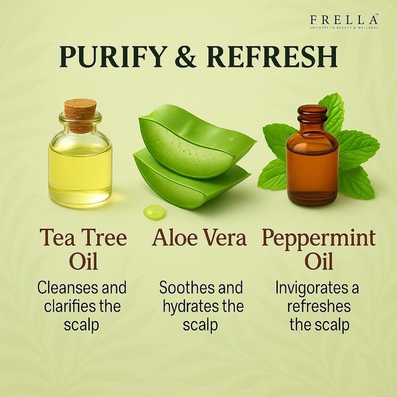 Mint Shampoo and Conditioner Set - Tea Tree & Peppermint Oils for Healthy Hair
