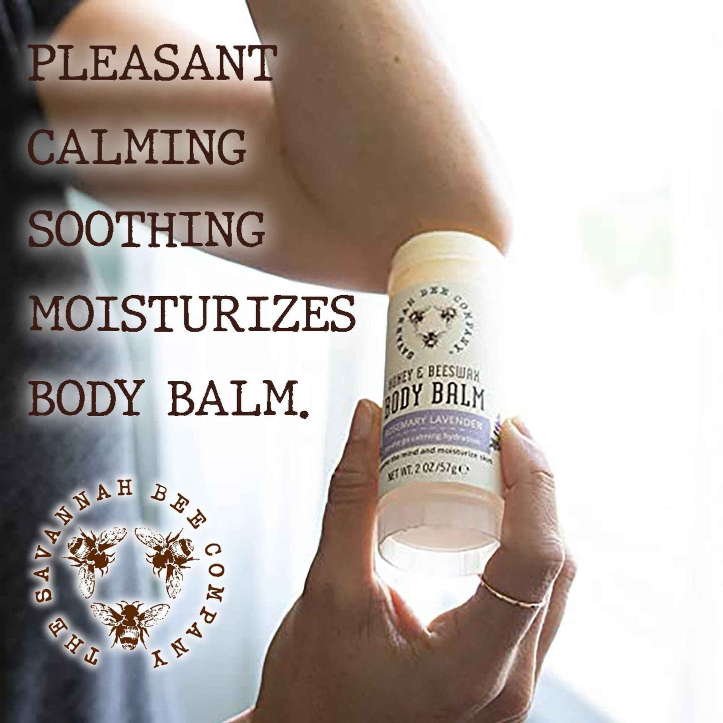 Savannah Bee Company Honey and Beeswax Body Balm 2 Ounces Rosemary Lavender