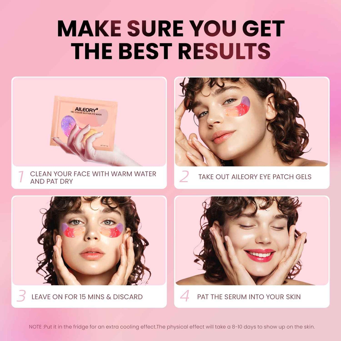 AILEORY Under Eye Patches (36 Pairs) - New Tri-color Glitter Eye Gel Pads for Dark Circles Puffy Eyes,Under eye Bags,Wrinkles|Natural Collagen Under Eye Mask Patches, Gel Under Eye Patches