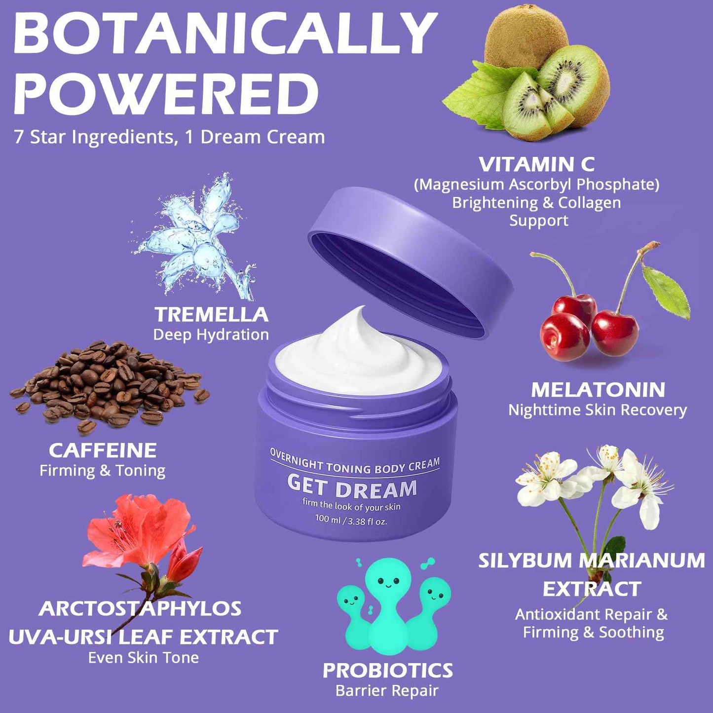 ZL7QHSE Get Dreamy Overnight Toning Whip,Lightweight Firming Cream,For Women Seeking Smooth, Tightened Skin,Ideal for Legs, Thighs, Belly & Nighttime Use-1 Pack