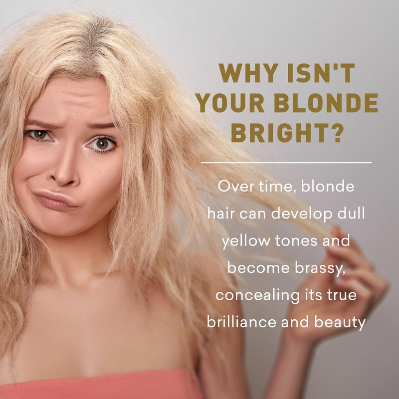 Blonde Hair Shampoo - Neutralize Brassy Tones | Paraben-Free, 8 oz. Bottle