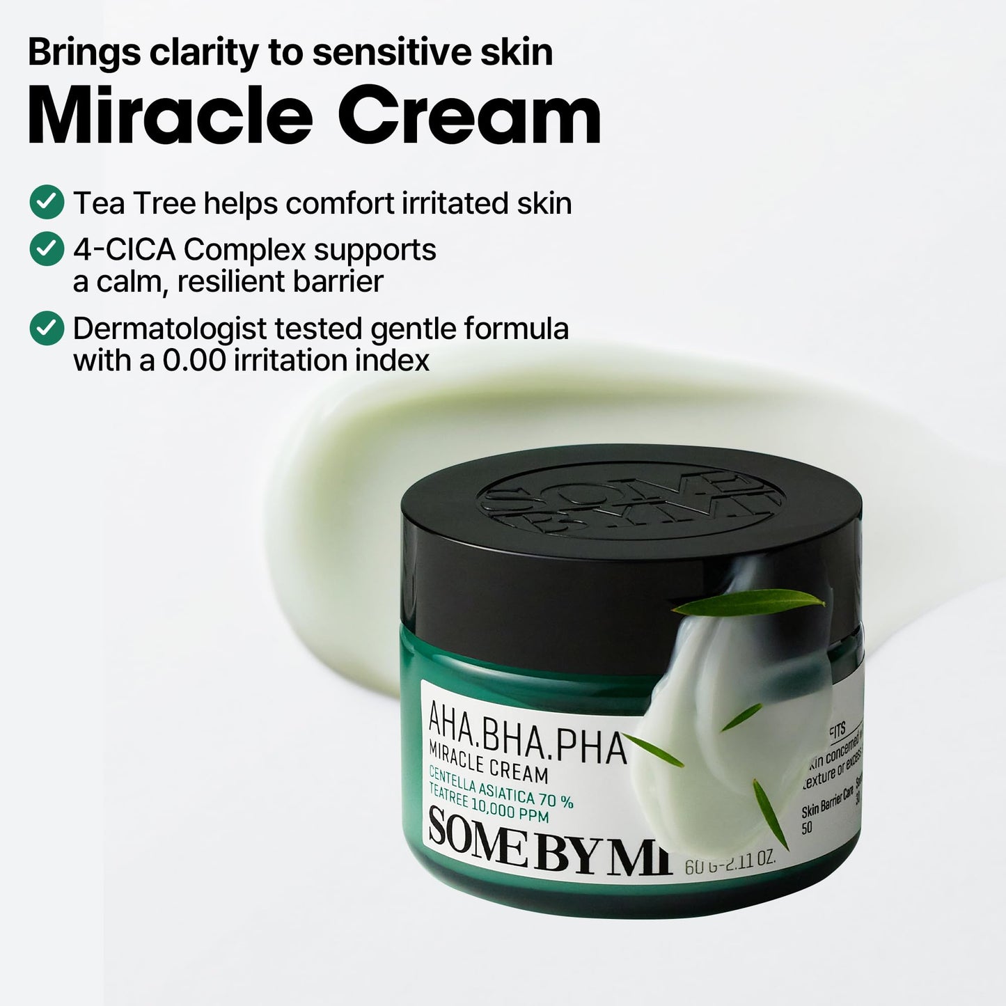 SOME BY MI AHA BHA PHA Miracle Cream – 2.02oz – Centella Care
