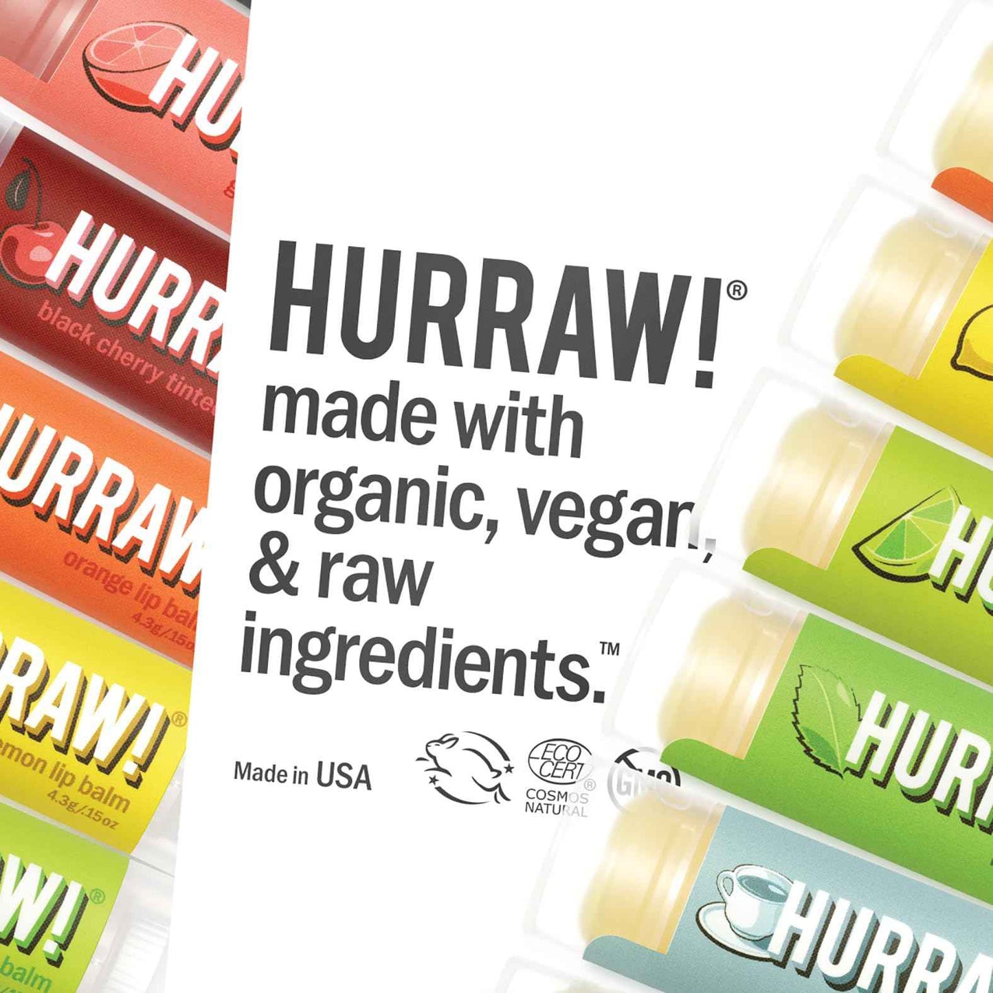 Hurraw! Lime Lip Balm, 3 Pack: Organic, Certified Vegan, Cruelty and Gluten Free. Non-GMO, 100% Natural Ingredients. Bee, Shea, Soy and Palm Free. Made in USA