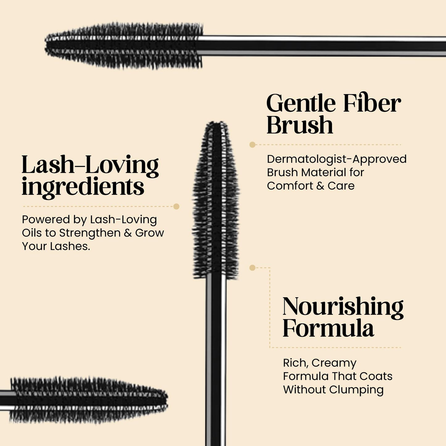 Kehyla Beauty™ Mascara for mature Women, Lengthening & Volumizing Lash Formula, Smudge-Proof Water-Resistant Long-Lasting Mascara with Soft Precision Brush for Fuller, Lifted Lashes (Black & Brown)