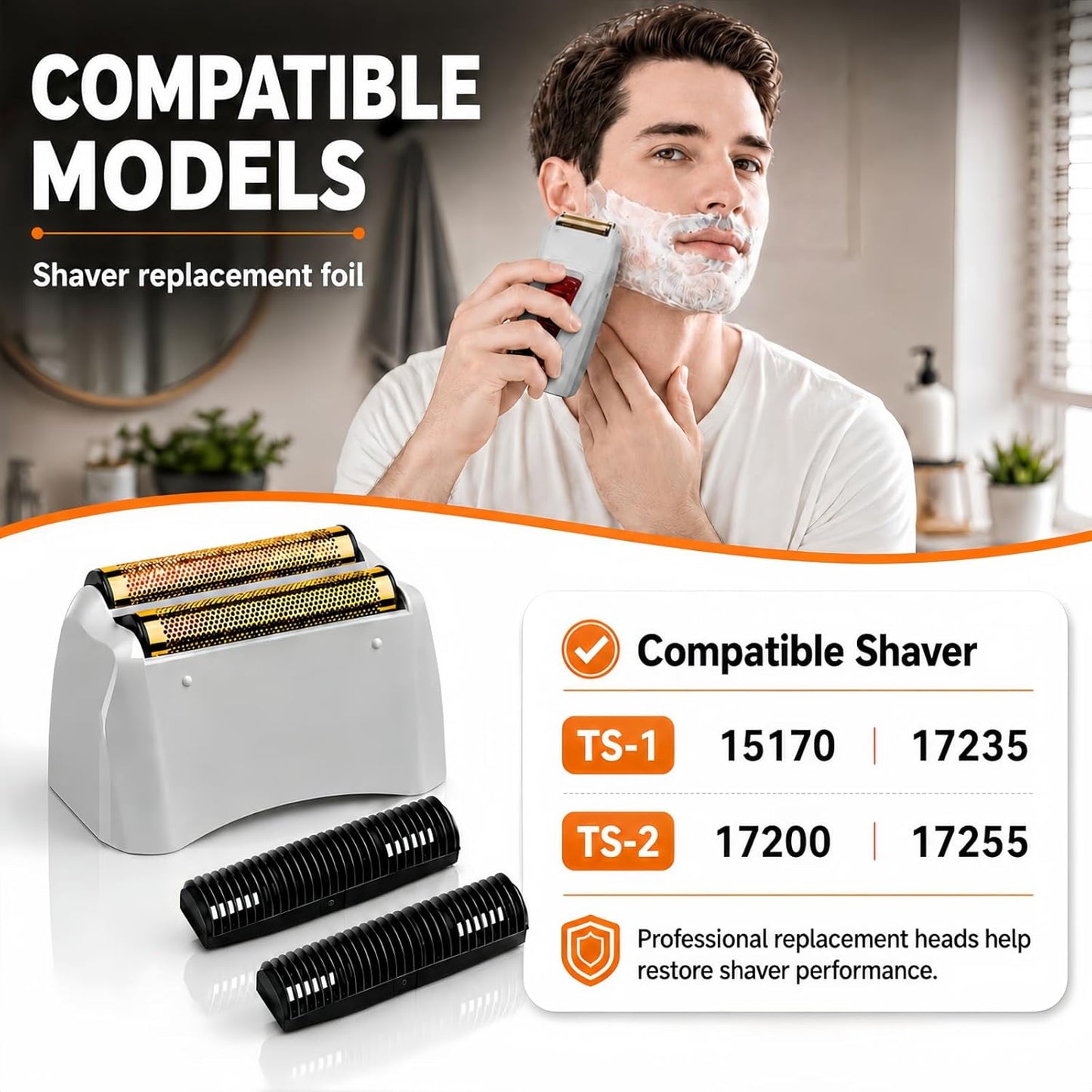 Pro Shaver Replacement Foil & Cutters - Compatible with Andis ProFoil Lithium | 2 Pack