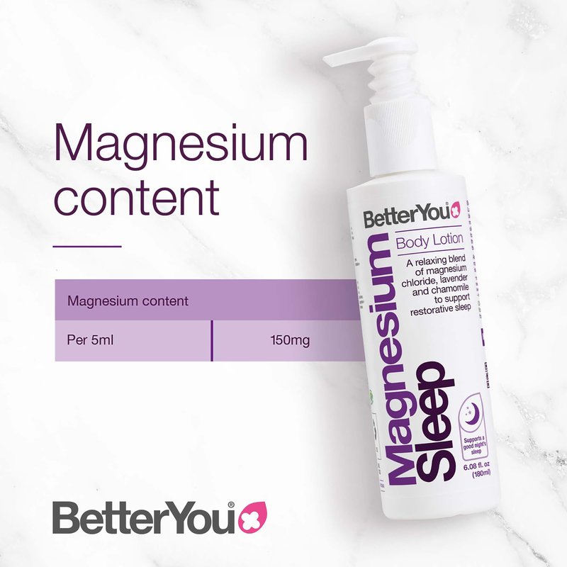 BetterYou Lotion Bundle - Sleep and Magnesium Body Lotion - Softens Skin and Eases Muscles - Calming Lavender and Chamomile Blend - 2 pc