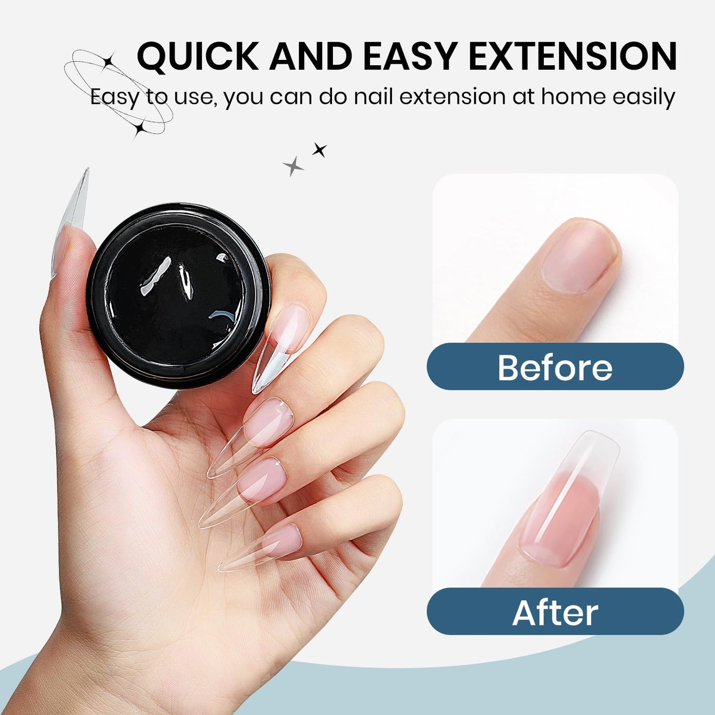 SUPWEE Clear 3d Nail Gel Sculpting Gel, Non Stick Hand Moding Gels for Nails with 3D Silicone Nail Art Molds Solid Builder Sculpture Hard Gels for Extend Home DIY Manicure