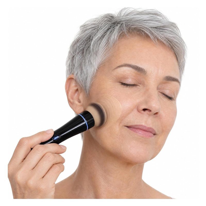 360° Rotating Makeup Brush - Smart Electric Application with 2 Replaceable Heads | Adjustable Speeds for Effortless Makeup
