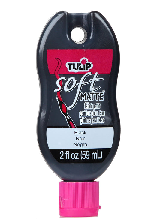 Tulip 30988 Soft Fabric Paint, 2-Ounce, Matte Black