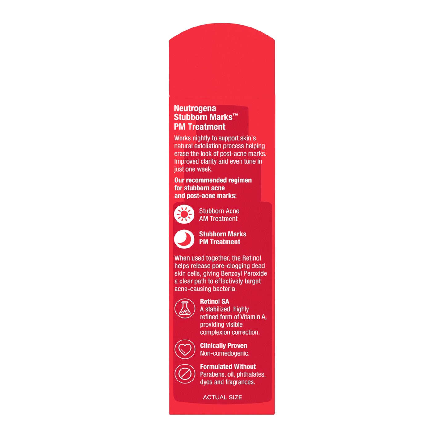 Neutrogena Retinol SA, Stubborn Marks PM Treatment, Face-Exfoliating Treatment to Help Reverse the Look of Post-Acne Marks & Uneven Skin Tone, Non-Comedogenic, PM Treatment, unscented, 1.0 Fl Oz
