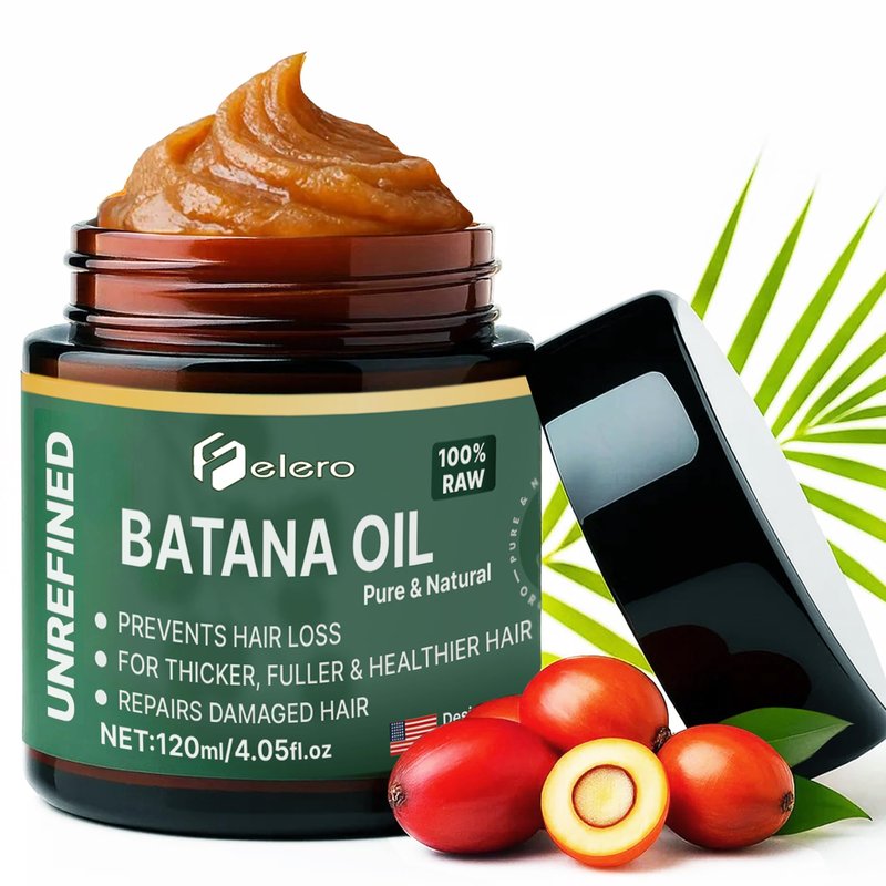 Unrefined Batana Oil for Hair Growth - 100% Pure, Organic & Authentic Dr Sebi Batana Hair Mask from Honduras - Repairs Split Ends, Reduces Hair Loss & Boosts Beard Growth, All Hair Types – 4.05oz