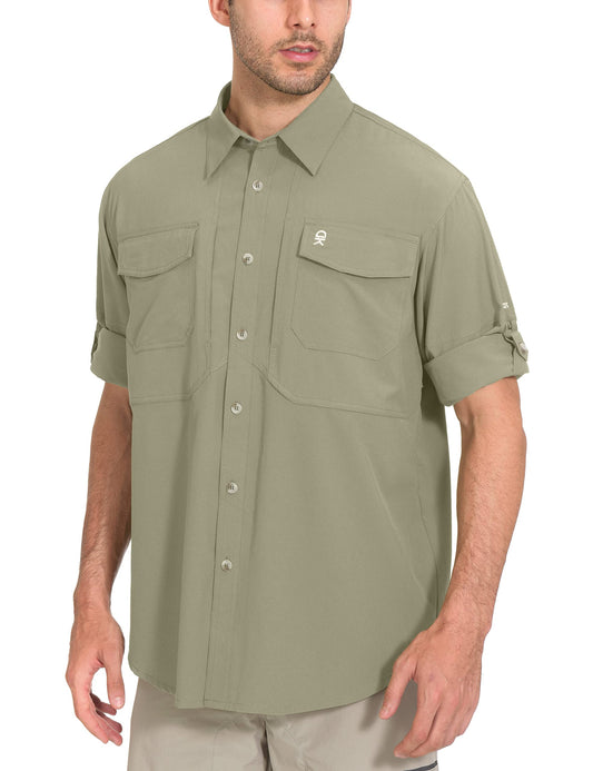 Little Donkey Andy Men's Hiking Stretch Quick Dry Shirt for Travel Sage Size XL