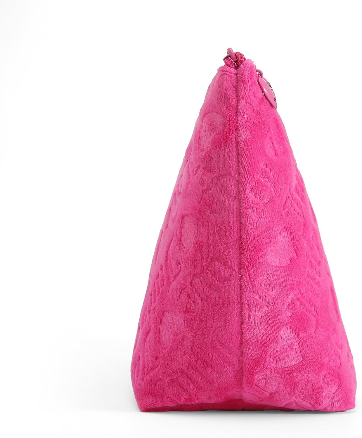 Juicy Couture Hot Pink Makeup Bag - Terry Cloth Cosmetics Organizer for Travel Essentials | Zip Pouch