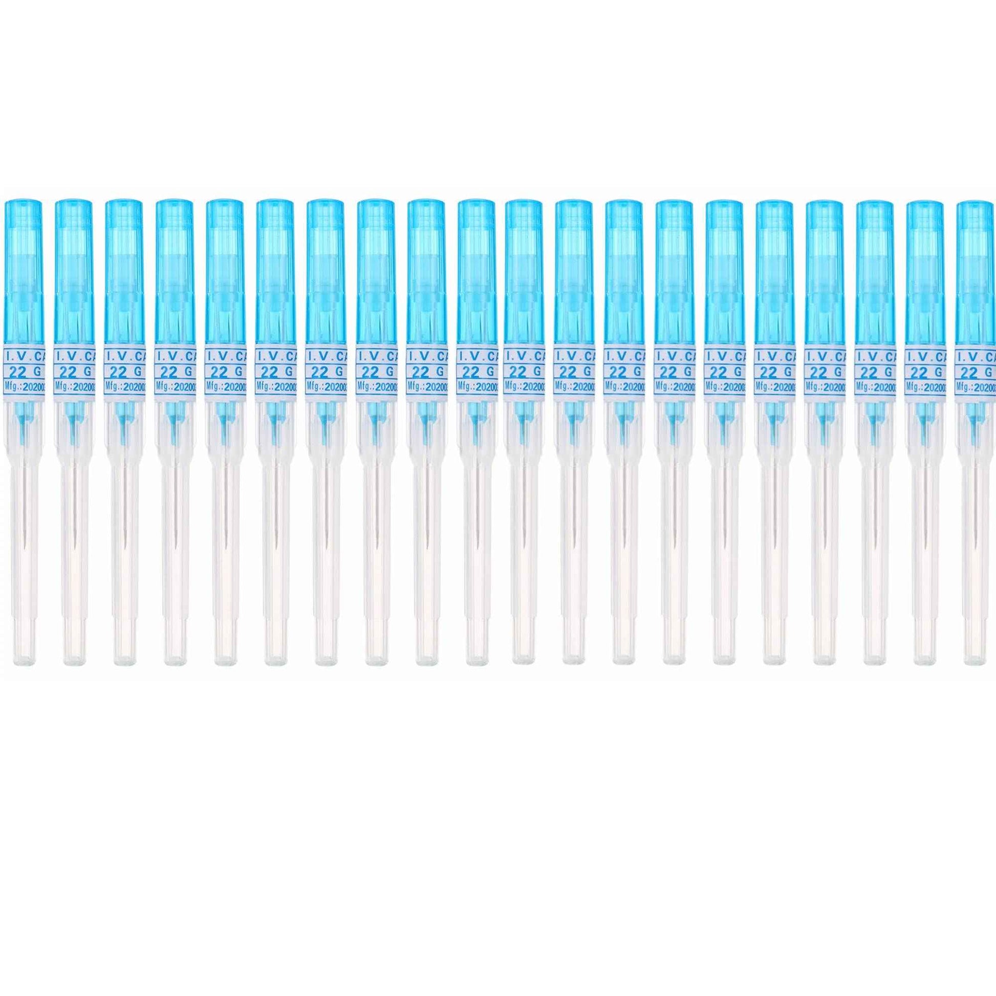 Piercing Needles,20PCS 22G IV Catheter Needles 22 Gauge Disposable Stainless Steel Hollow Body Piercing Needles for Ear Nose Belly Navel Nipple Piercing(22G) (22G)