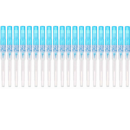 Piercing Needles,20PCS 22G IV Catheter Needles 22 Gauge Disposable Stainless Steel Hollow Body Piercing Needles for Ear Nose Belly Navel Nipple Piercing(22G) (22G)