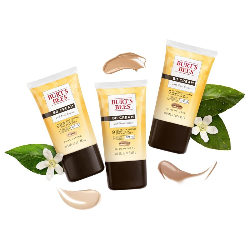 Burt's Bees BB Cream - Tinted Lotion With SPF 15 for All Skin Types | Light to Medium, 1.7 oz Tube