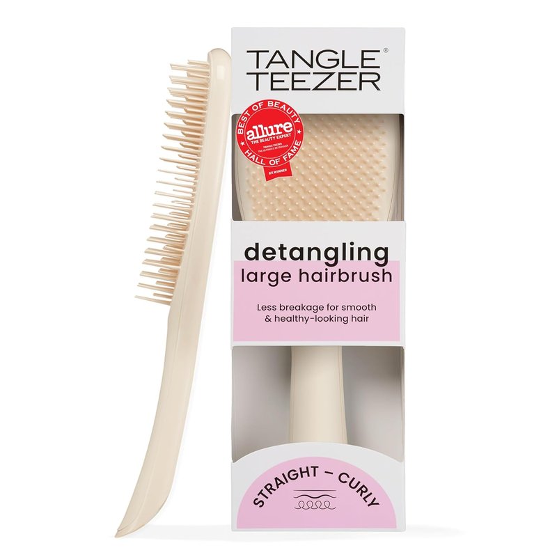 Ultimate Detangler Hairbrush - Tangle Teezer for Wet & Dry Hair | Reduces Breakage, Ideal for Long, Thick, Curly Hair - Vanilla