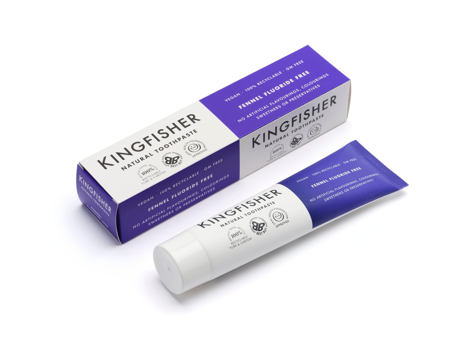 Kingfisher 100 ml Flouride Free Fennel Toothpaste - 3-Pack