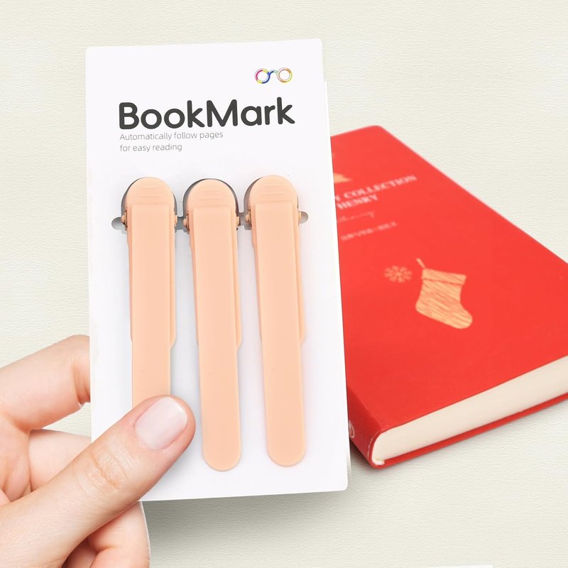 Automatic Silicone Bookmark Set - 3 Unique Page Keepers for Reading Lovers | Perfect Gift for Kids, Teachers & Adults