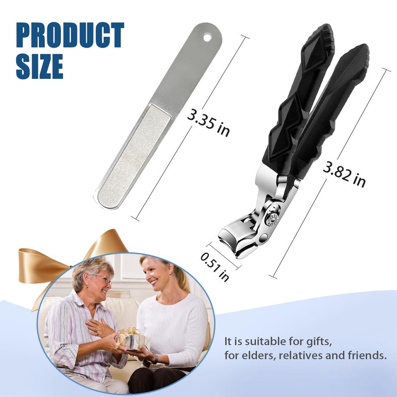 Senior Thick Toenail Clippers, Black