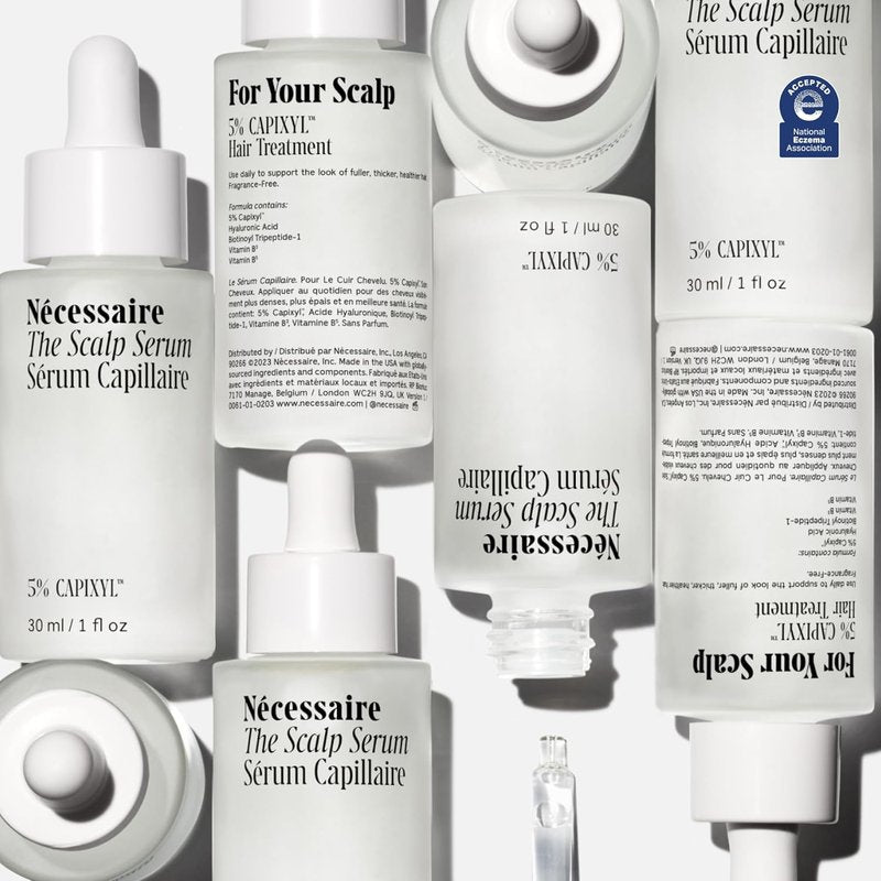 Nécessaire Scalp Serum - 5% Capixyl™ & 1% Hyaluronic Acid for Thicker Hair | Fragrance-Free, 1 fl oz