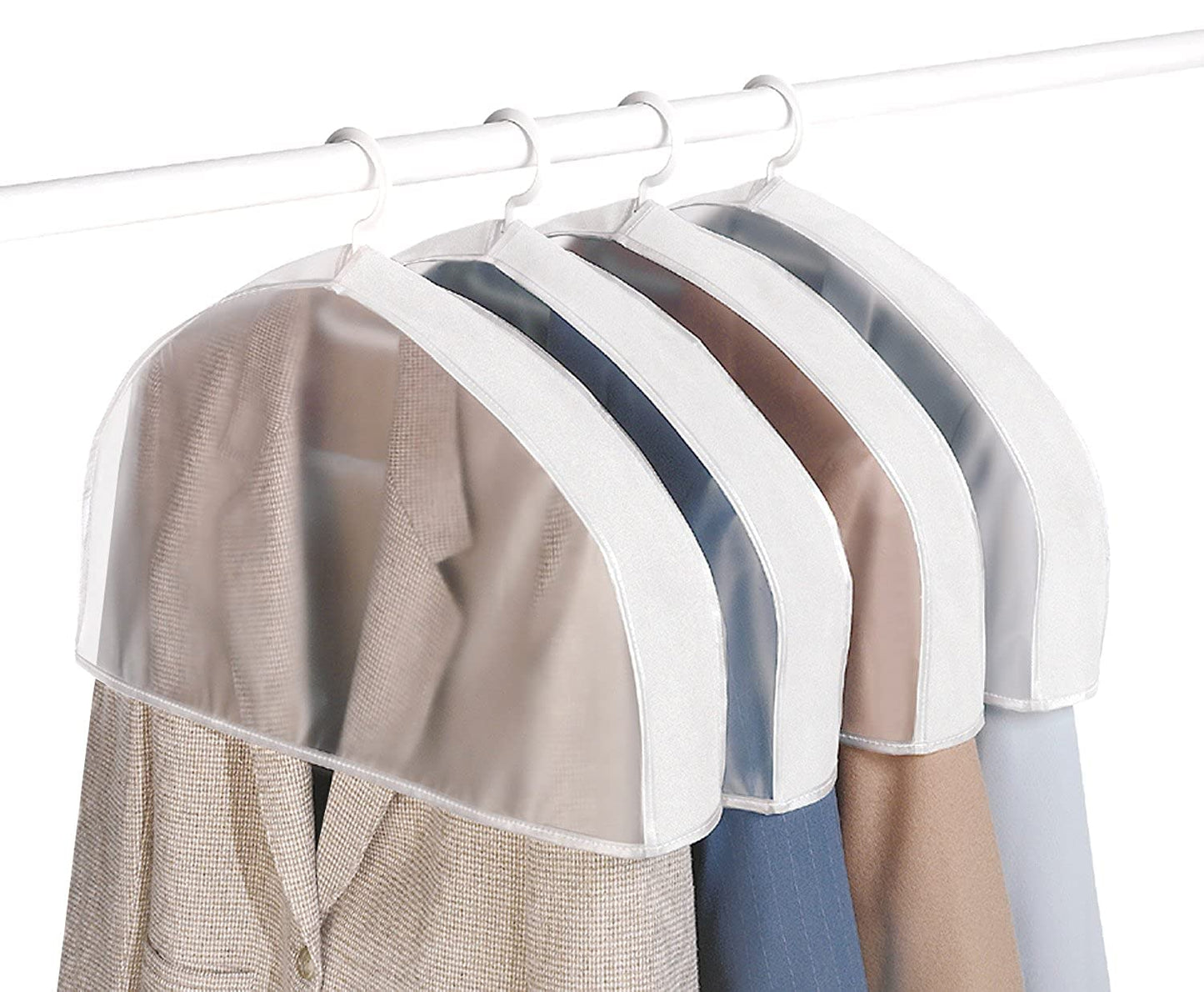 Whitmor Protective Shoulder Covers - Set of 4 White