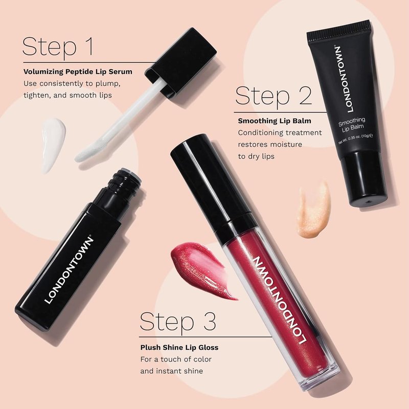 LONDONTOWN Gossamer Lip Gloss - Peachy Beige Deep Hydrating High Shine Tint | Non-Sticky Conditioning Balm