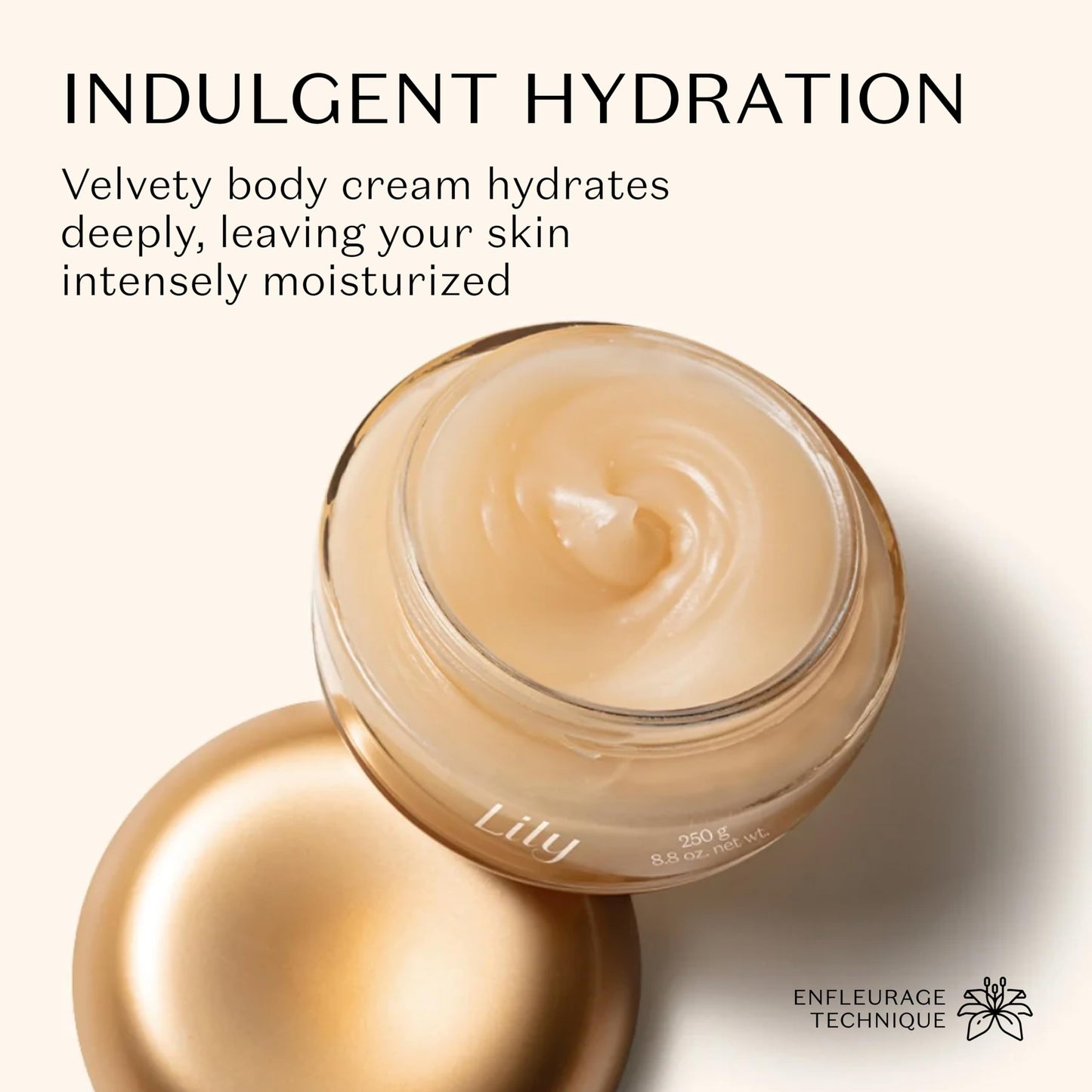 O BOTICARIO Lily Satin Velvet Body Cream, Luxurious Moisturizing Cream with Adored Lily Fragrance, 8.8 Ounce (250g)