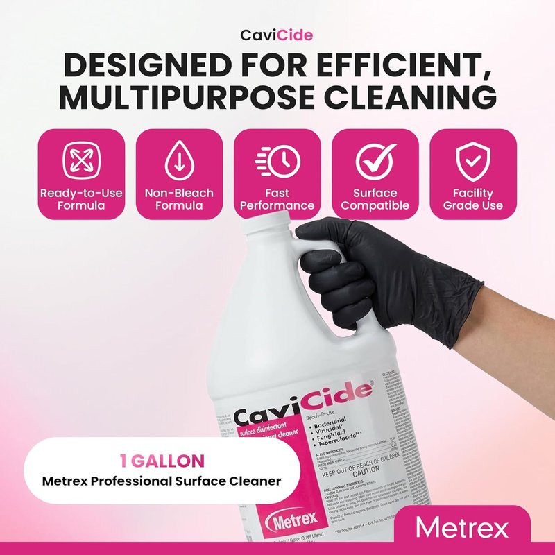 Metrex CaviCide Surface Disinfectant Cleaner - Multi-Purpose Medical Disinfectant | 1 Gallon (Pack of 3)