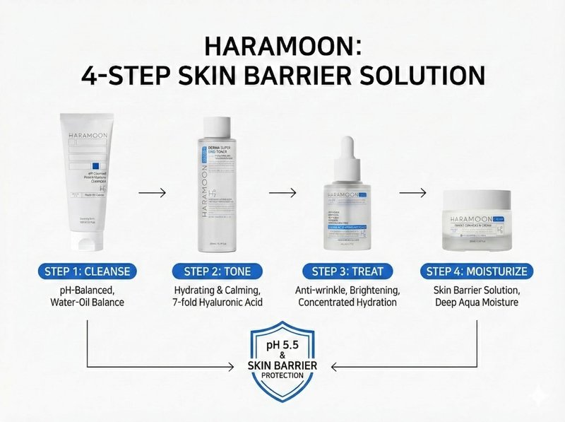 HARAMOON Centella Moisturizing Cream - Vegan K-Beauty for Stressed and Sensitive Skin, 50mL - Deep Moisture Barrier Protection with Ceramide and Beta Glucan