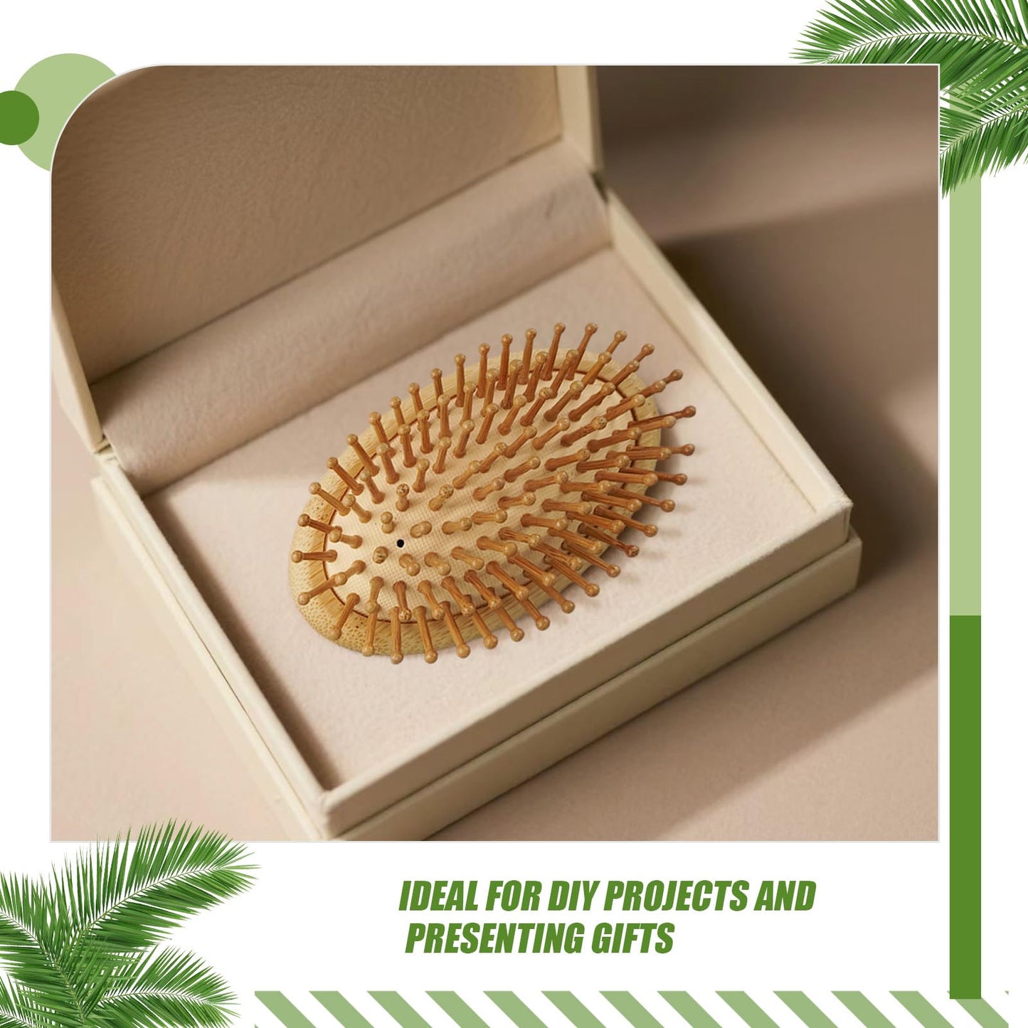 UCEHIPAW 16 Pcs Bamboo Hair Brushes Bulk with 16 Rat Tail Comb Wooden Scalp Hairbrush Massager Anti Static Bamboo Bristles for Women and Men All Hair Types