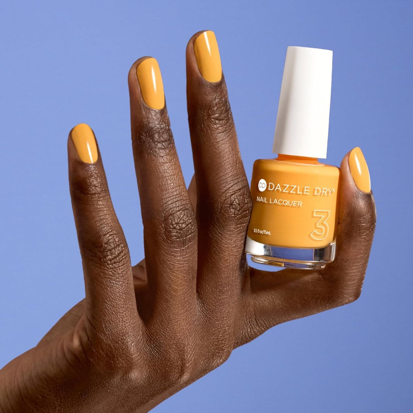 Dazzle Dry Nail Lacquer - Go Go Mango Amber Yellow Semi-Sheer Cream | 0.5 Fl Oz