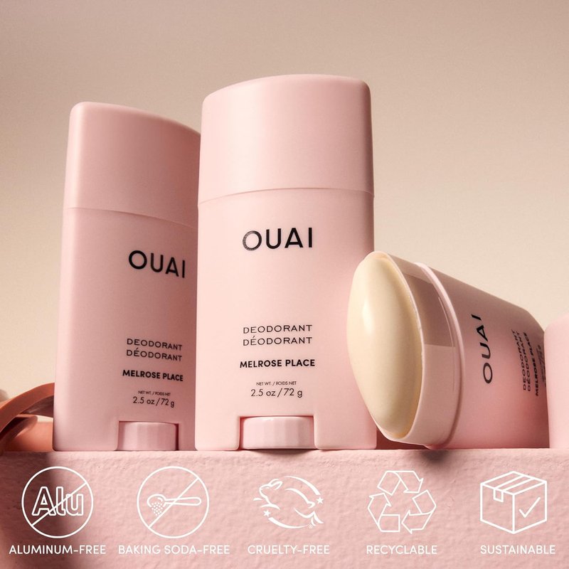 OUAI Aluminum-Free Deodorant | Women's 24-Hour Odor Control, Invisible Application - Melrose Place (2.5 oz)