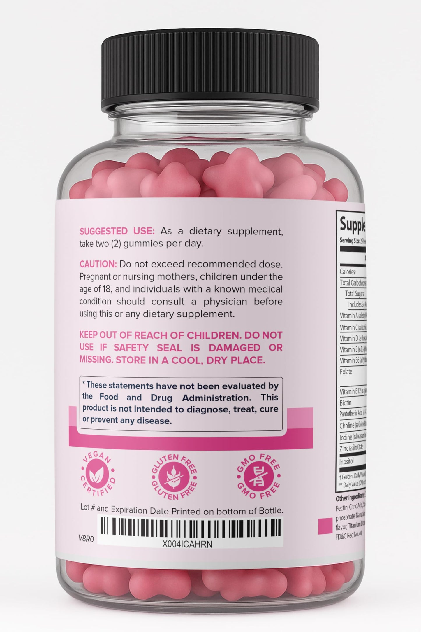 NutriLife Advanced Hair, Skin & Nails Gummies – Biotin with Vitamin C & E – Vegan Beauty Support – Promotes Hair Growth, Strong Nails & Radiant Skin – Non-GMO, Gluten-Free, Made in USA